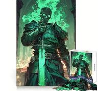 Skeleton Warrior 1000 Pieces Jigsaws Adults Puzzles Gifts Brain Workout Toy Relaxed Mind Art Assembly Memorable Gift 38x52cm