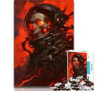 Skeleton Warrior Jigsaw Puzzles for Adults Teenagers Jigsaws Puzzle,Help The Brain Exercise Addictive Toys to Cultivate Patience A Work of Art 38x26cm