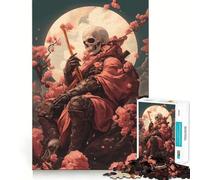 Skeleton Warrior with Staff 1000 Piece Jigsaws for Teenagers Puzzle Think Toy Stress Relief Sharp Cut Santa Wish List 50x75cm