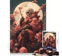 Skeleton Warrior with Staff Jigsaw Puzzle for Teenagers 1000 Pieces Brain Skill Home Activity Exact Edge Festive Gift 38x26cm