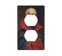 Skeleton Wearing Elegant Black Robes Outlet Cover Light Switch Cover Decorative 1 Gang Wall Plate for Kitchen Room Bathroom Size 7x11.4cm