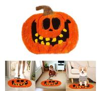 Skeleton Welcome Mat for Halloween Shape Bath Mat Autumn Slip Shower Rug Foot Front Door Carpet Floor Carpet Kitchen Bedroom Living Room Home front door (Orange, 98x76. 5cm)