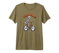 Skeleton What Up Doe Area Code 313 Vintage Detroit Michigan Premium T-Shirt