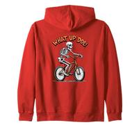 Skeleton What Up Doe Area Code 313 Vintage Detroit Michigan Zip Hoodie