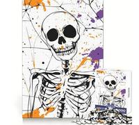 Skeleton Wi 1000 Piece Jigsaw Puzzles for Adults Teenagers Memory Upgrade Light Relax Sharp Cut Lovely Gift 38x26cm