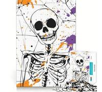 Skeleton Wi 1000 Piece Jigsaw Puzzles for Adults Teenagers Memory Upgrade Light Relax Sharp Cut Lovely Gift 38x26cm