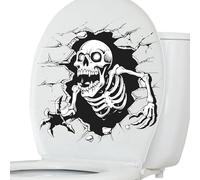 Skeleton Window Stickers, Halloween Skeleton Stickers, Halloween Window Clings Decorations for Haunted House, Home and Bathroom