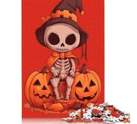 Skeleton Witch on Pumpkins 1000 Pieces Puzzles for Adults & Teenager Teenager Man Woman Gift 1000pcs (75x50cm)
