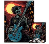 SKELETON WITH GUITAR Puzzle 1000 Pieces Jigsaw Paper Jigsaw Interactive Family Game Ideal Family Activity Game 1000 PCS(38x26cm)