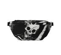 Skeleton with Knife Sling Bag for Men Women, Waist Pack Chest Shoulder Crossbody Bag for Travel, Gym, Work, Hiking