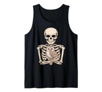 Skeleton with Owl Silence and Wisdom Tank Top