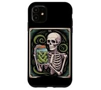 Skeleton With Pickle Jar Tarot XX Arcana Humor Case for iPhone 11
