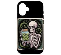 Skeleton With Pickle Jar Tarot XX Arcana Humor Case for iPhone 16