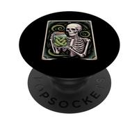 Skeleton With Pickle Jar Tarot XX Arcana Humor PopSockets Adhesive PopGrip