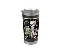 Skeleton with Pickle Jar Tarot XX Arcana Humor Stainless Steel Insulated Tumbler