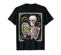 Skeleton with Pickle Jar Tarot XX Arcana Humor T-Shirt