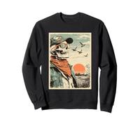 Skeleton with Sunglasses Duck Hunting Gothic Hunter Sunset Sweatshirt