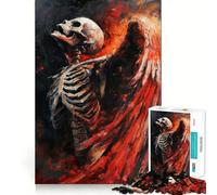 Skeleton with Wings Jigsaw 1000 Pieces for Teenagers Logic Boost Toy Calming Play Premium Edge Art Collectible 38x26cm