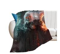 Skeleton Wizard Flannel Throw Blanket Personalised Lightweight Warm Winter Blankets for Bed Sofa 30"*40"(76 * 100cm)