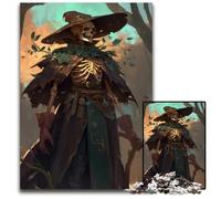 Skeleton Wizard in ForestJigsaws 1000 Pieces for Adults Wooden Jigsaw Puzzles for Adults Ideal And Home Decor 1000 PCS(75x50cm)