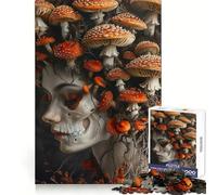 Skeleton Woman Mushrooms 1000 Piece Jigsaw Puzzles for Adults Memory Boost Family Joy Pattern Assembly Santa Wish Pick 50x75cm