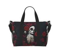 Skeleton Woman Printed Women's Tote Bag Portable Crossbody Bag Suitable for Gym Workouts Commuting and Travel