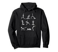 Skeleton Yoga Poses Flexibility Stretching Spooky Balance Pullover Hoodie