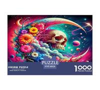 Skeleton1000Pieces JigsawPuzzlesHalloween Skeleton KidsforAdult Challenging LargePiecePuzzles Age12+byth ThemeFlowersandBirds Fun, Challenging 38x26cm/1000pcs
