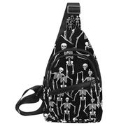 Skeletons and Bones 2_16 Sling Backpack, Adjustable Crossbody Shoulder Bag Travel Hiking Daypack