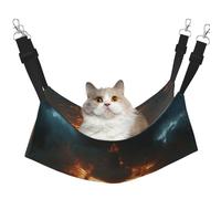 Skeletons And Ships In A Sea Of Fire Printed Pet Hammock - Sleeping Hammock For Cats, Rabbits, Ferrets, Puppies, Small Animals