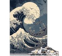 Skeletons at Sea Creative Square Jigsaw Puzzles for Adults And Wooden Puzzles Educational Game for Adult 1000pcs (75x50cm)