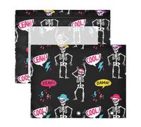 Skeletons Black Clear School Supplies Pencil Bag