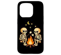 Skeletons Campfire Camping Halloween Funny Cute Spooky Cozy Case for iPhone 15 Pro