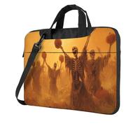 Skeletons Dancing In The Pumpkin Patch Laptop Bag Laptop Case 15.6 Inch Computer Bags Padded Sleeve Cover For Women Men