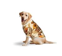 Skeleton's Harvest Break Print Breathable Dog Tshirt for Medium Large Breed