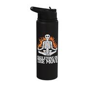Skeletons on The Move Meditating Skeleton Stainless Steel Insulated Water Bottle