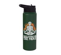 Skeletons on The Move Meditating Skeleton Stainless Steel Insulated Water Bottle