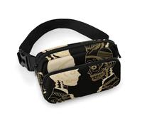 Skeletons with Different Faces Fanny Pack for Men Women, Durable Sling Chest Bag with Adjustable Strap & Large Pocket, Small Crossbody Bag for Running, Hiking, Cycling, Travel