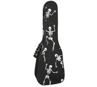 Skeletons with Various Dances Ukulele Case, Padded Bag for 23 Inch Concert Ukulele, Waterproof & Durable