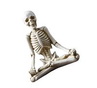 Skeletons Yogas Figurines for Home Decoration Resins Statues Spiritual Meditations Sculptures for Bookshelf Table Countertops