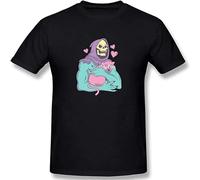 Skeletor'S Cat Men's Basic Short Sleeve T-Shirt 3D Print Short Sleeve Pullover Regular Fit Black L