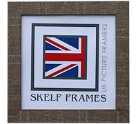 Skelf Frames 10 x 10 Inches Square Picture Photo Frame in Walnut Brown Orange Box Effect with Glass Hand made in Yorkshire (Multiple Sizes and Colours)