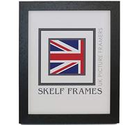 Skelf Frames 13 x 11 Inches Picture Photo Frame in Phoenix Black Solid Wood with Glass Hand made in Yorkshire (Multiple Sizes) Fits some Uni School and College Photos