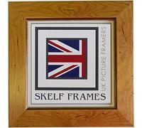 Skelf Frames 14 x 14 Inches Square Picture Photo Frame in Antique Pine Distressed Solid Wood with Glass Hand made in Yorkshire (Multiple Sizes)