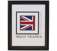 Skelf Frames 20 x 16 Inches Picture Photo Frame in Matt Black Solid Wood with Glass Hand made in Yorkshire (Multiple Sizes)