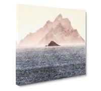 Skellig Islands in County Kerry Ireland Canvas Print | Gallery Wrapped 30mm Frame Wall Art | 14x14 inches | Ready to Hang | Modern Picture | Living Room Bedroom Lounge Office