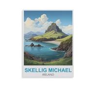 Skellig Michael Ireland，Jigsaw Puzzles for Adults 1000 Piece, Classic Puzzle Teens Boys Girls Puzzles Sturdy Tight Fitting Pieces,Letters On Back for Ideal Challenging And Gift（50x70cm）-GU91
