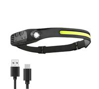 SKENGWEL 1 PCS Head Torch Rechargeable, Super Bright Headtorch with Motion Sensor, Waterproof Lightweight Hands-Free Headlamp for Camping Running Fishing Cycling