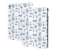Sketch Anchor Lighthouse Print Compatible with ipad air 3rd Generation Case Cover, Tablet Cases Compatible with ipad Pro Case 10.5 Inch, Auto Wake/Sleep, Folio Stand