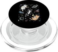 Sketch Astronaut Cats Space Doodle Stars Planets PopSockets PopGrip for MagSafe